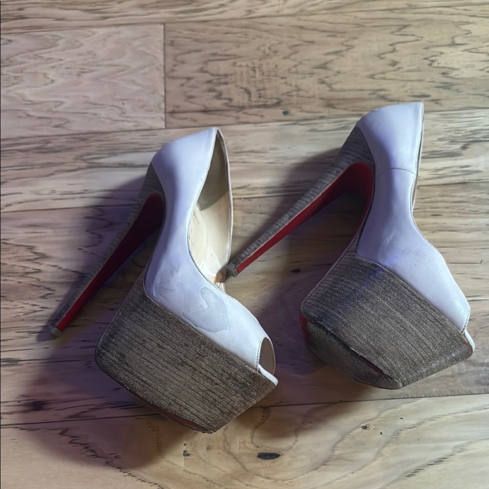 Christian Louboutin Nude Stiletto Heels